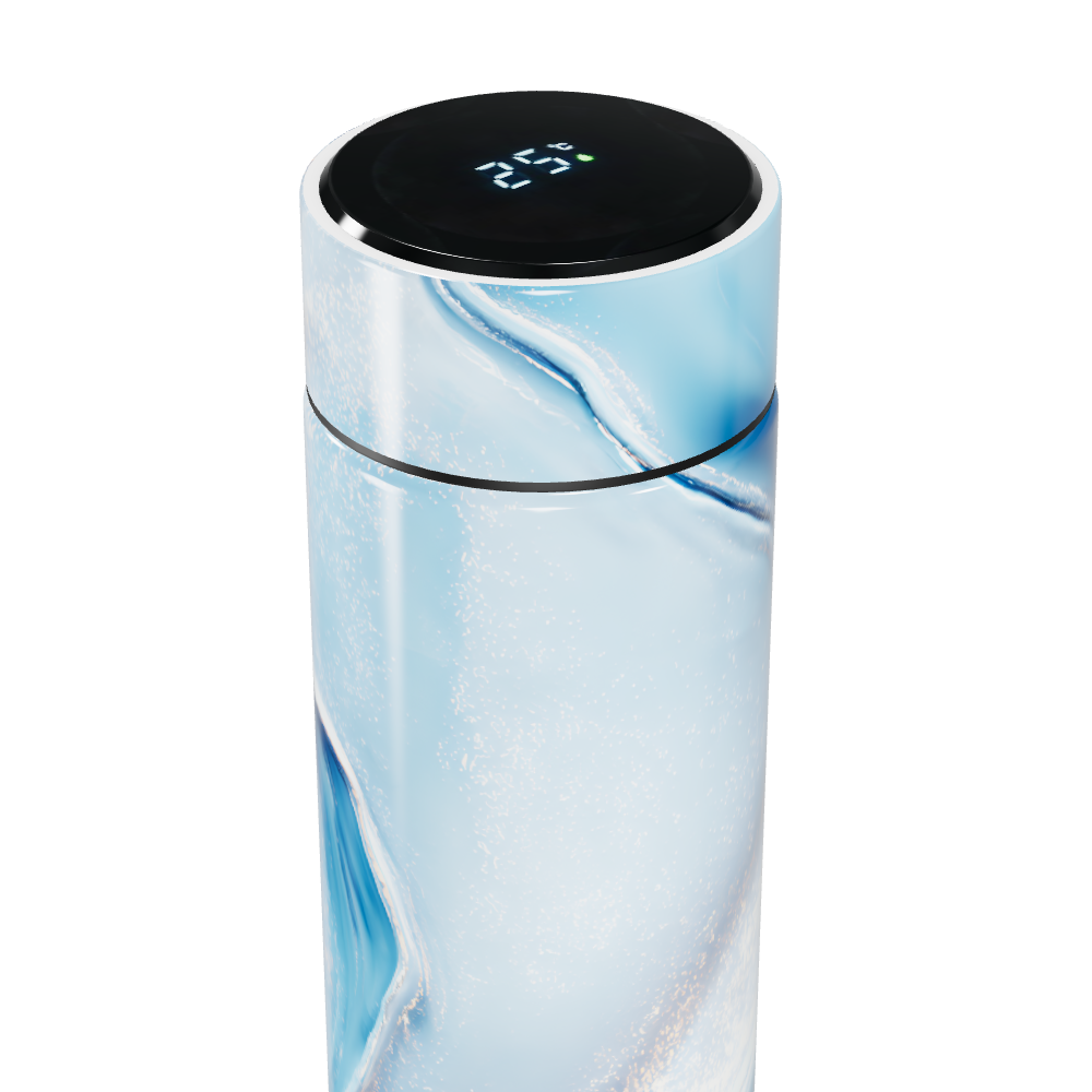 Garrafa Térmica Touch - Azul Mármore Digital