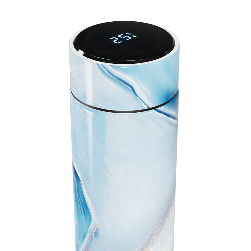 Garrafa Térmica Touch - Azul Mármore Digital