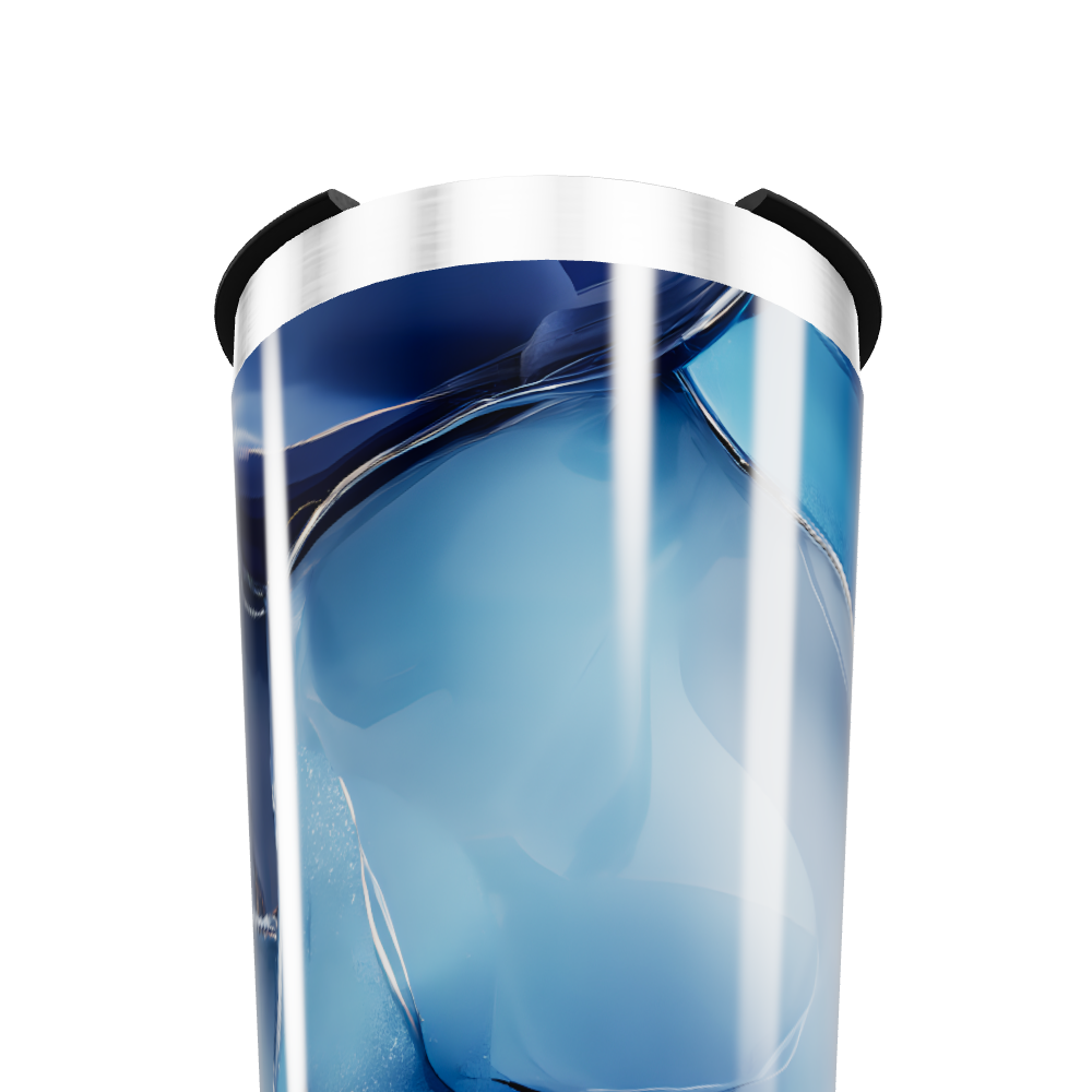 Copo Térmico - Azul com Estampa Geométrica