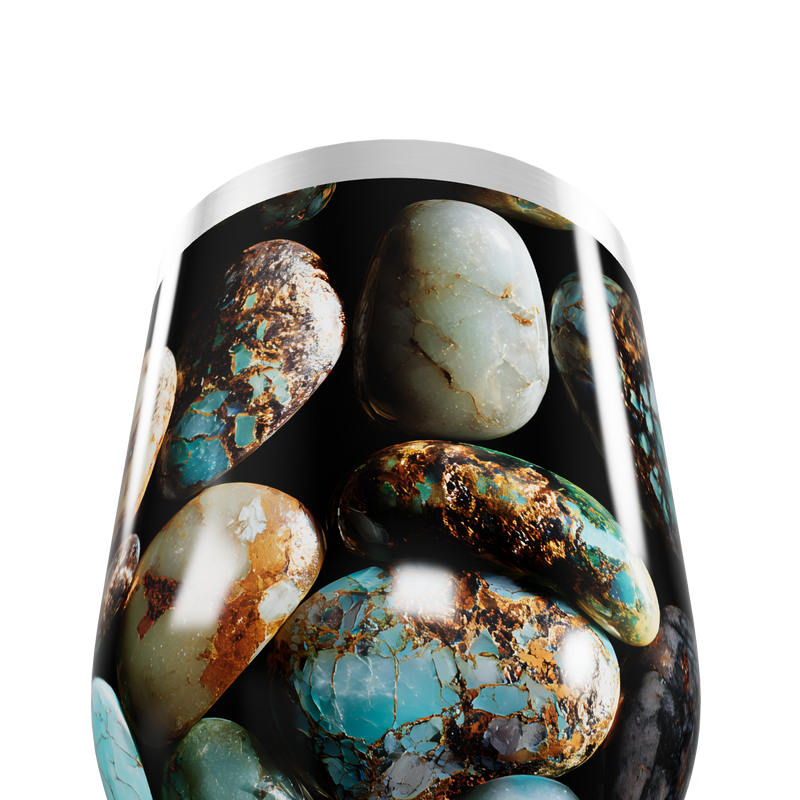 Copo Térmico Slim - Estampa Pedras Coloridas