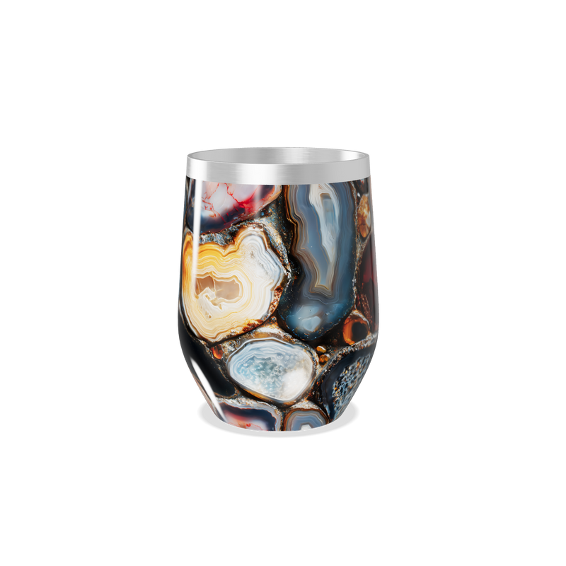 Copo Térmico Slim - Estampa Ágata Colorida