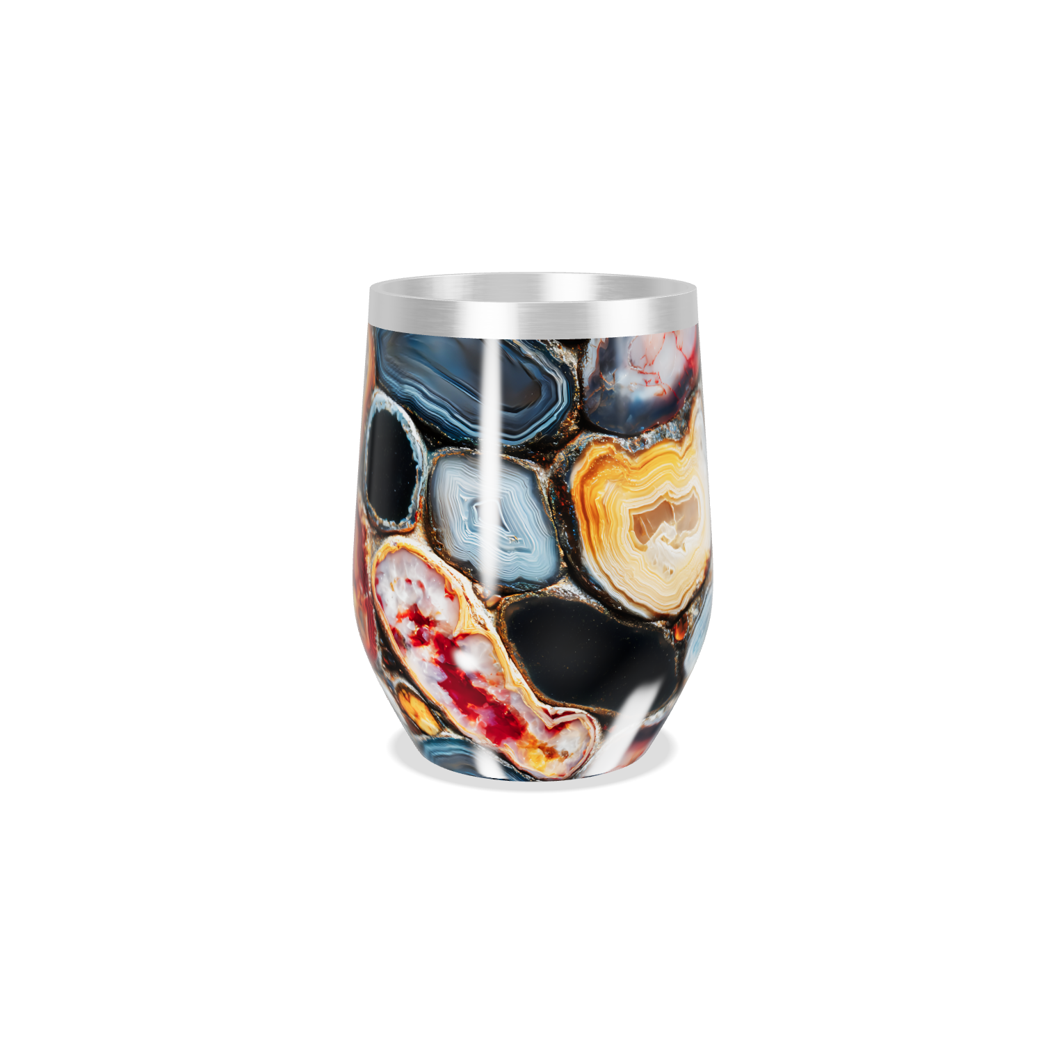 Copo Térmico Slim - Estampa Ágata Colorida