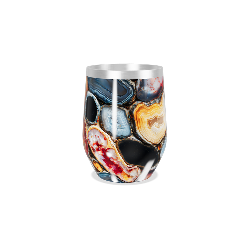 Copo Térmico Slim - Estampa Ágata Colorida