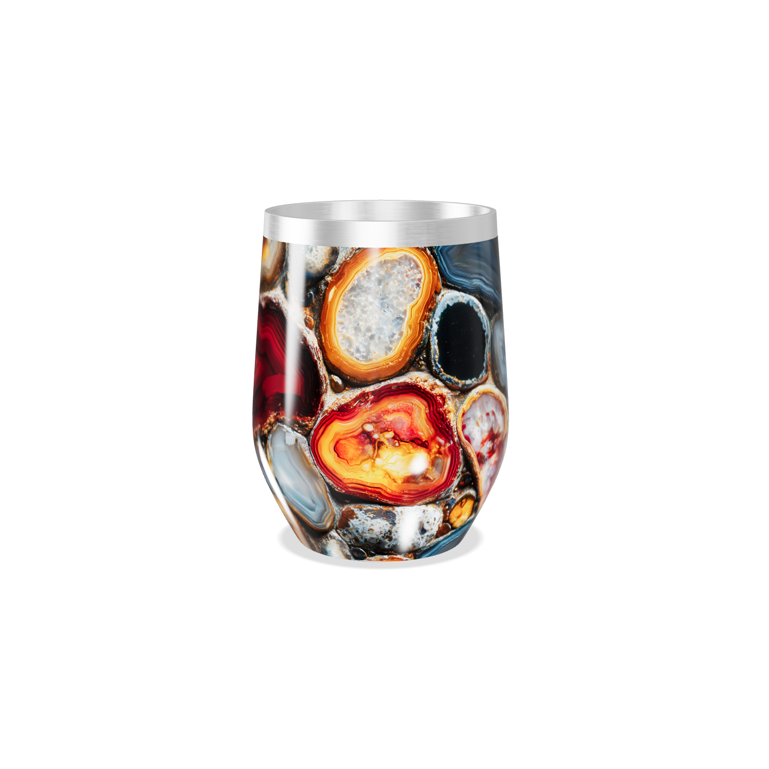 Copo Térmico Slim - Estampa Ágata Colorida