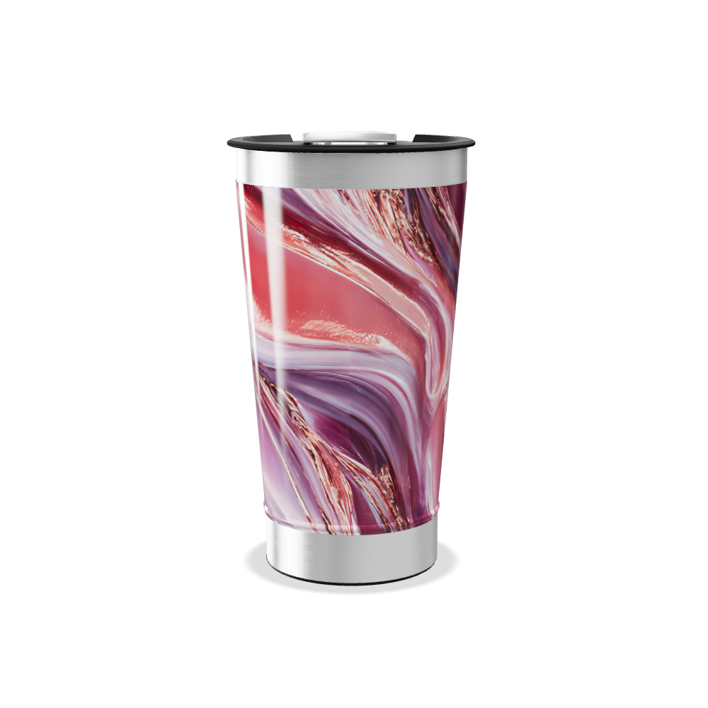 Copo Térmico - Estampa Mármore Vermelho