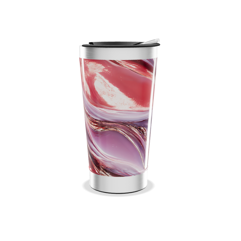 Copo Térmico - Estampa Mármore Vermelho