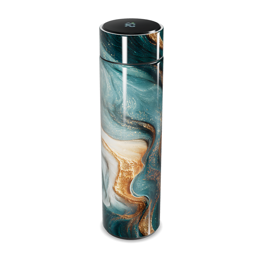 Garrafa Térmica Touch - Mármore Verde Luxo