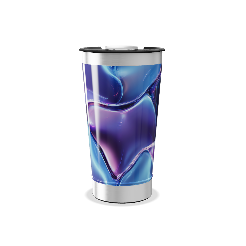 Copo Térmico - Azul e Roxo Abstrato