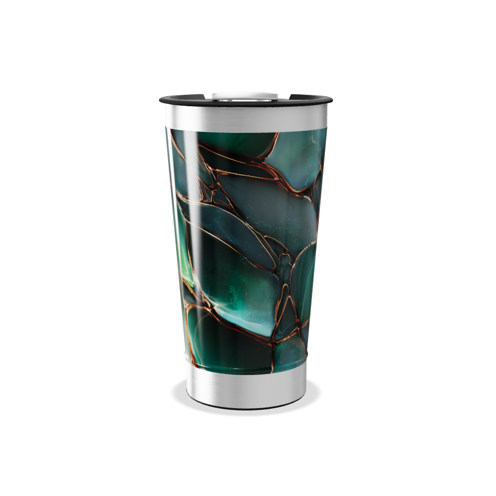 Copo Térmico - Verde Marmorizado Inox