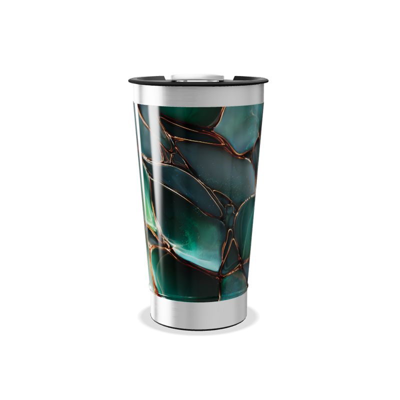 Copo Térmico - Verde Marmorizado Inox