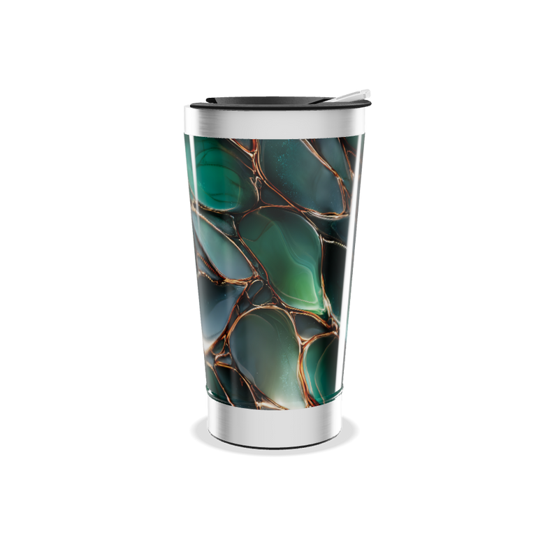 Copo Térmico - Verde Marmorizado Inox