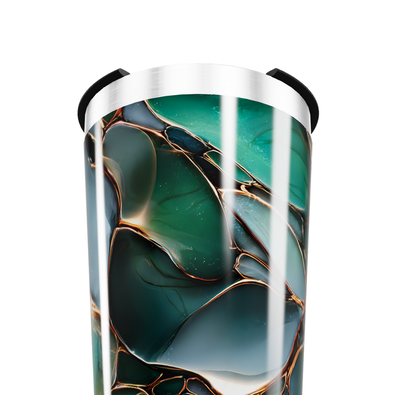 Copo Térmico - Verde Marmorizado Inox