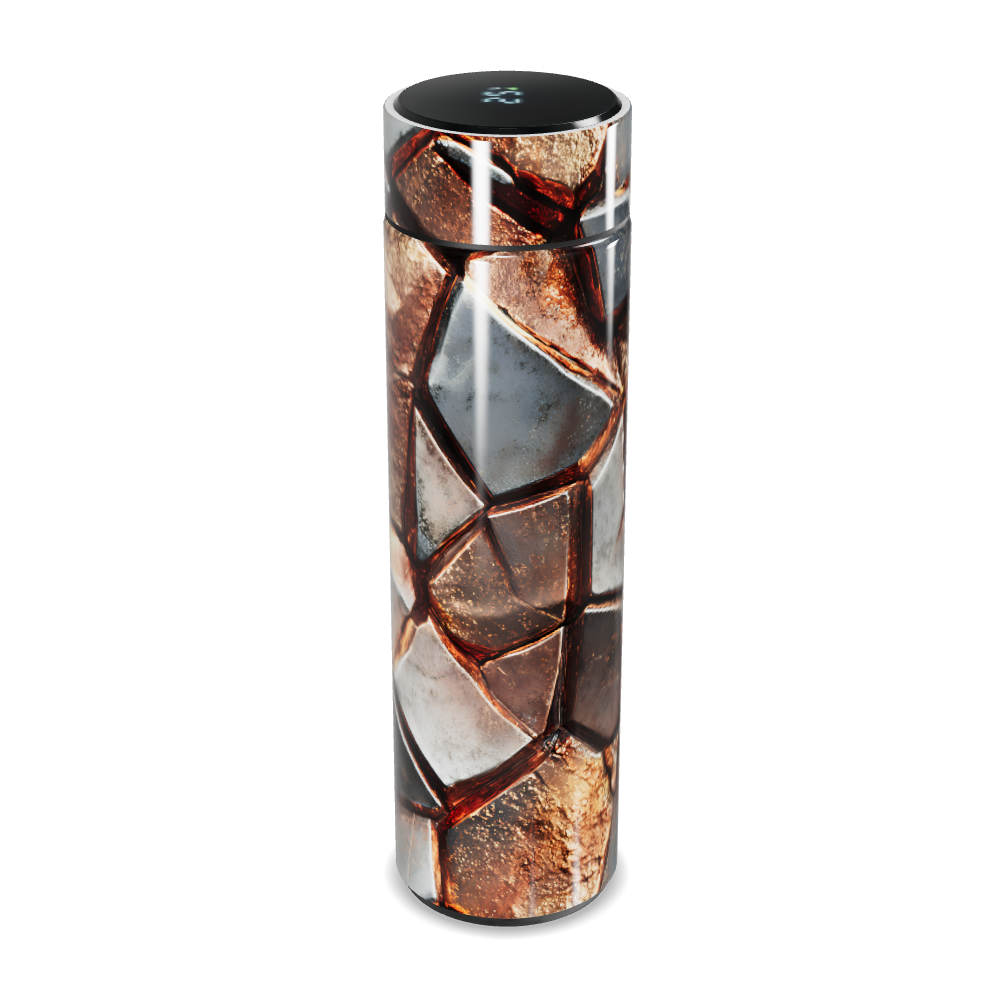 Garrafa Térmica Touch - Estampa Pedra Marrom