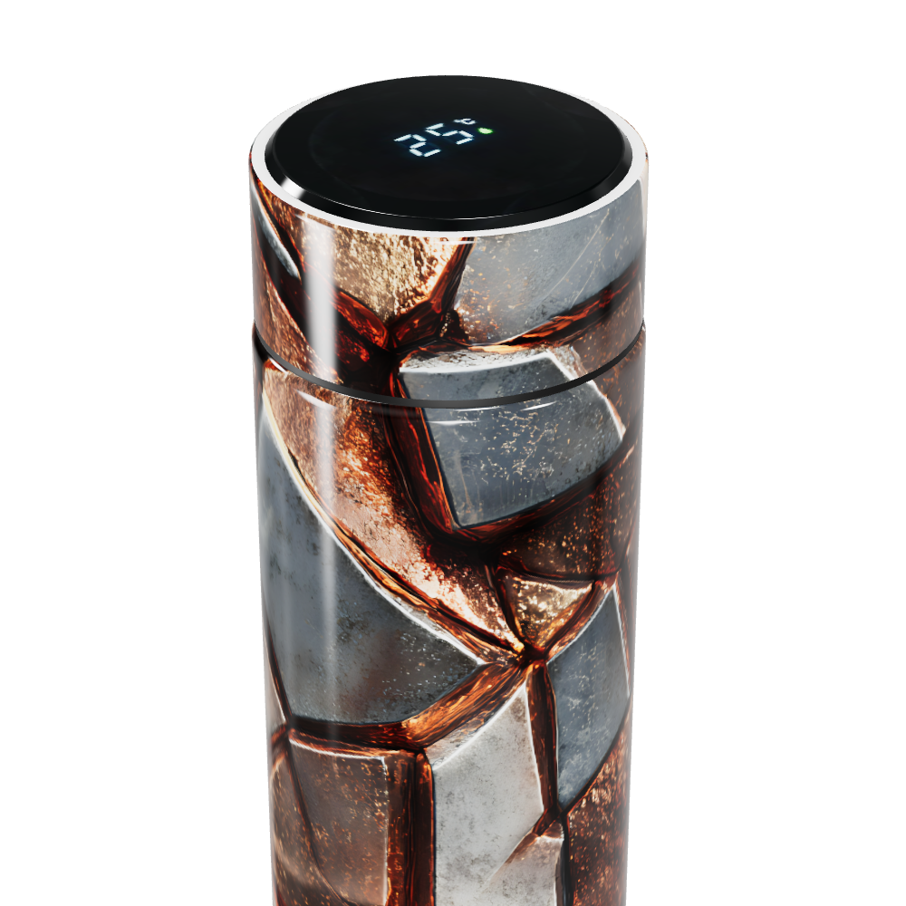 Garrafa Térmica Touch - Estampa Pedra Marrom