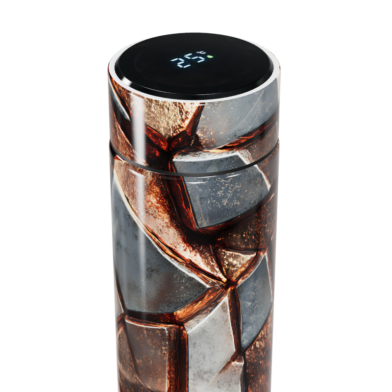 Garrafa Térmica Touch - Estampa Pedra Marrom