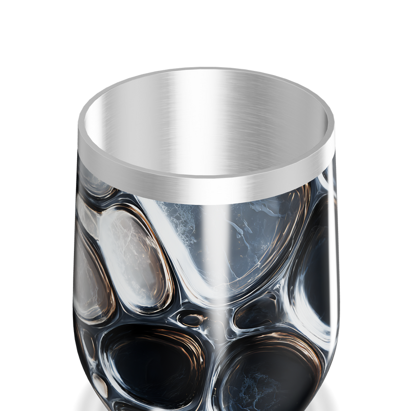 Copo Térmico Slim - Aço Inox Preto Marmorizado