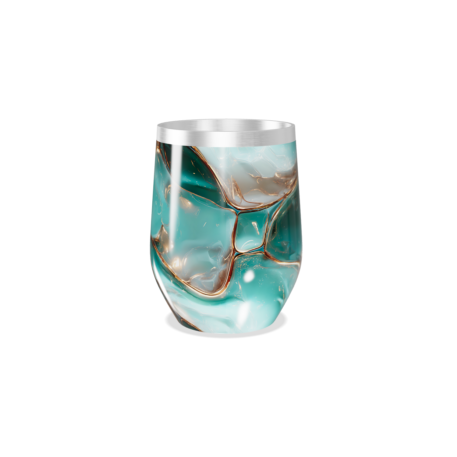 Copo Térmico Slim - Verde Marmorizado