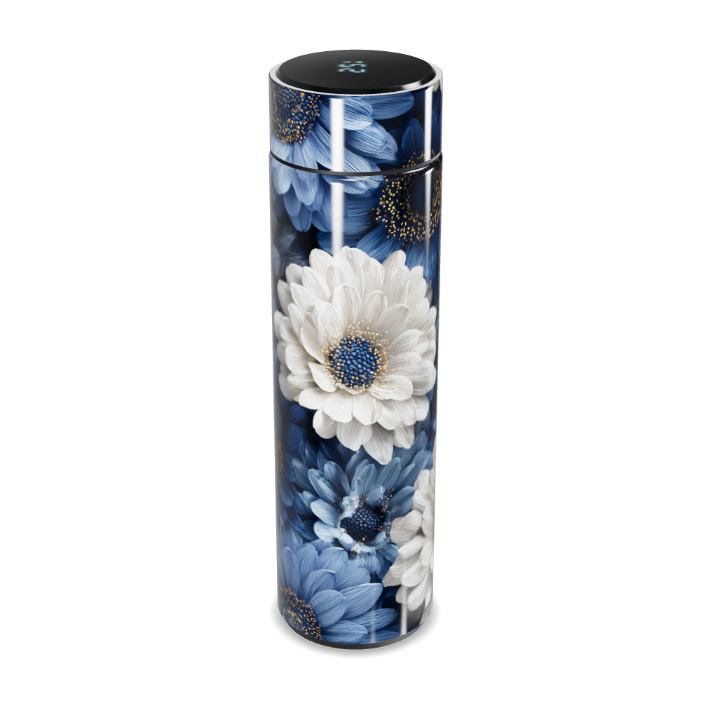 Garrafa Térmica Touch - Floral Azul