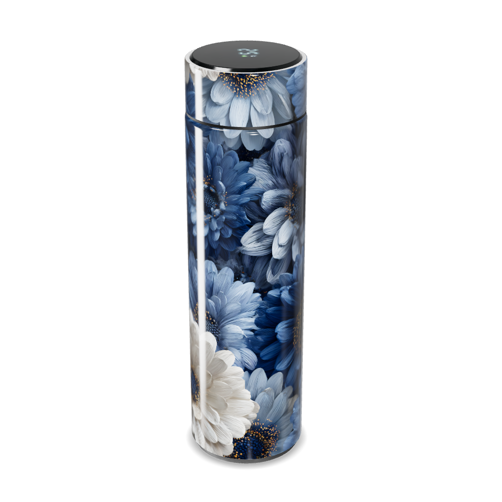 Garrafa Térmica Touch - Floral Azul