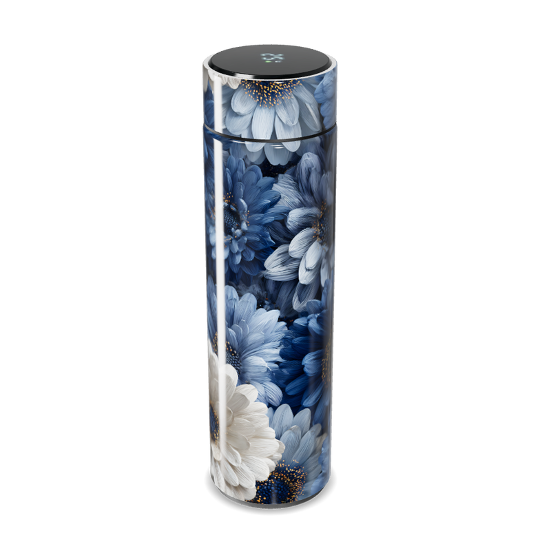 Garrafa Térmica Touch - Floral Azul