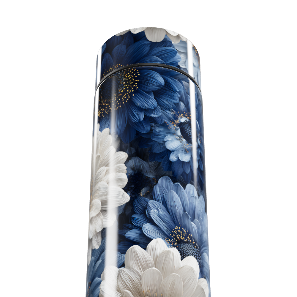 Garrafa Térmica Touch - Floral Azul
