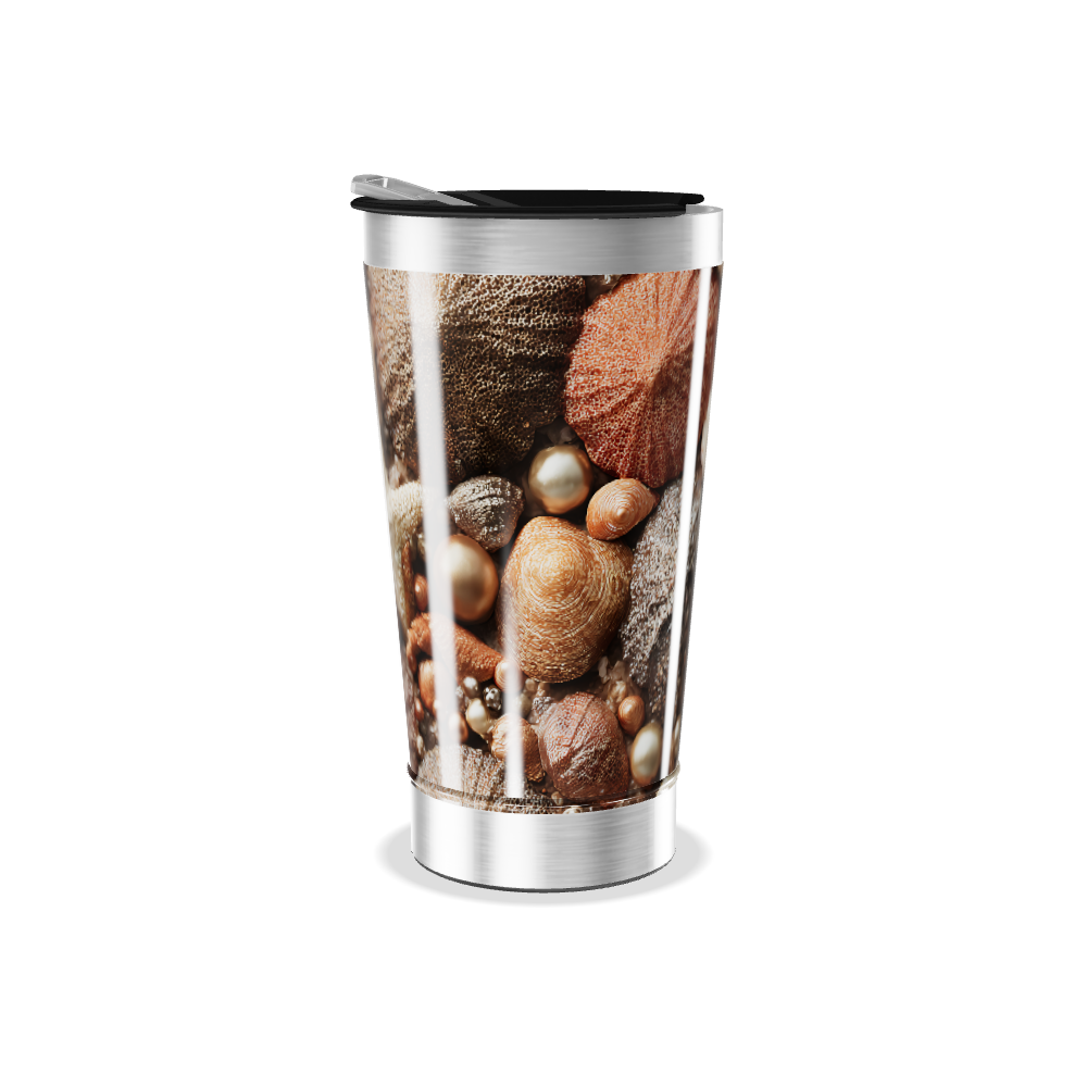 Copo Térmico - Estampa Conchas Marinhas