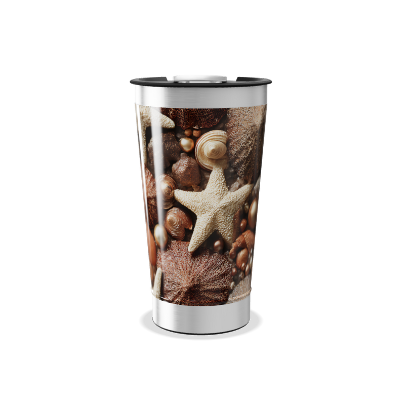 Copo Térmico - Estampa Conchas Marinhas