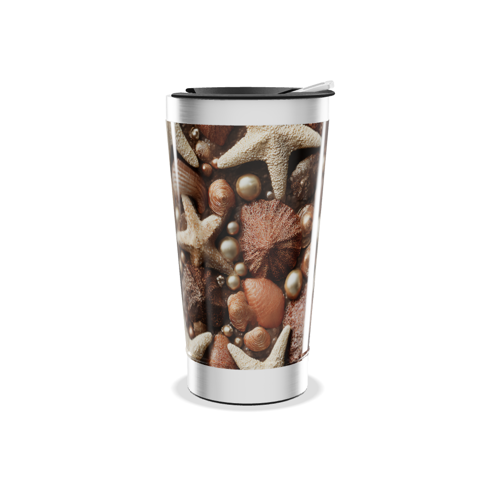 Copo Térmico - Estampa Conchas Marinhas