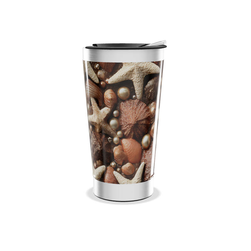 Copo Térmico - Estampa Conchas Marinhas