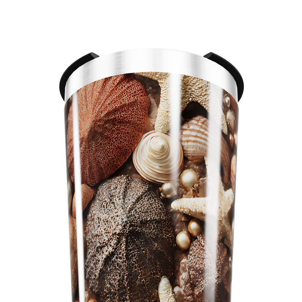 Copo Térmico - Estampa Conchas Marinhas