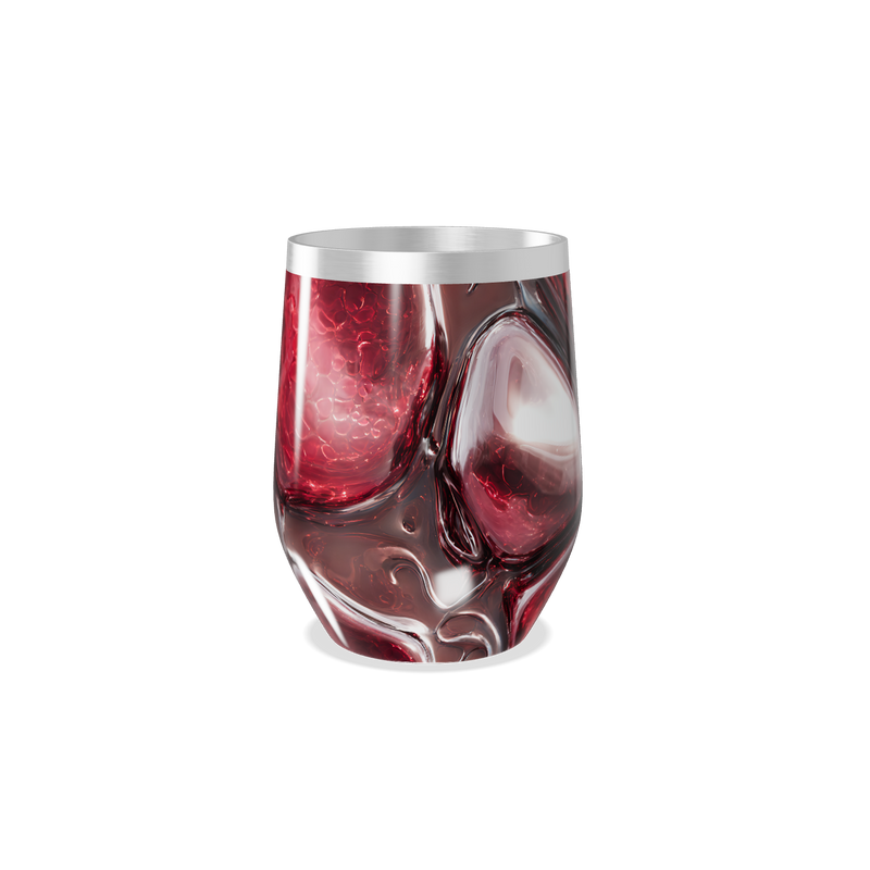 Copo Térmico Slim - Vermelho Abstrato Inox