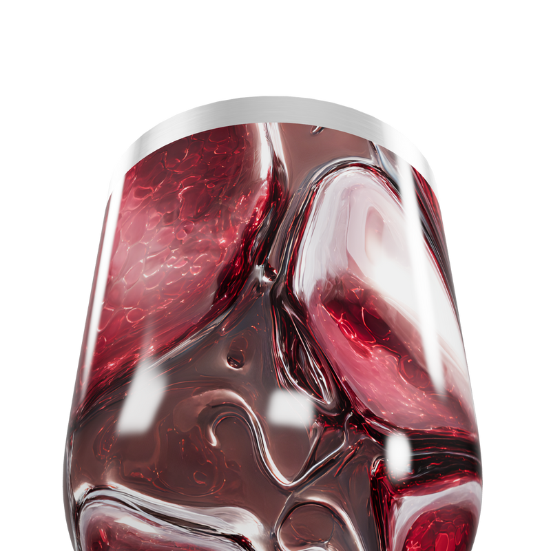 Copo Térmico Slim - Vermelho Abstrato Inox