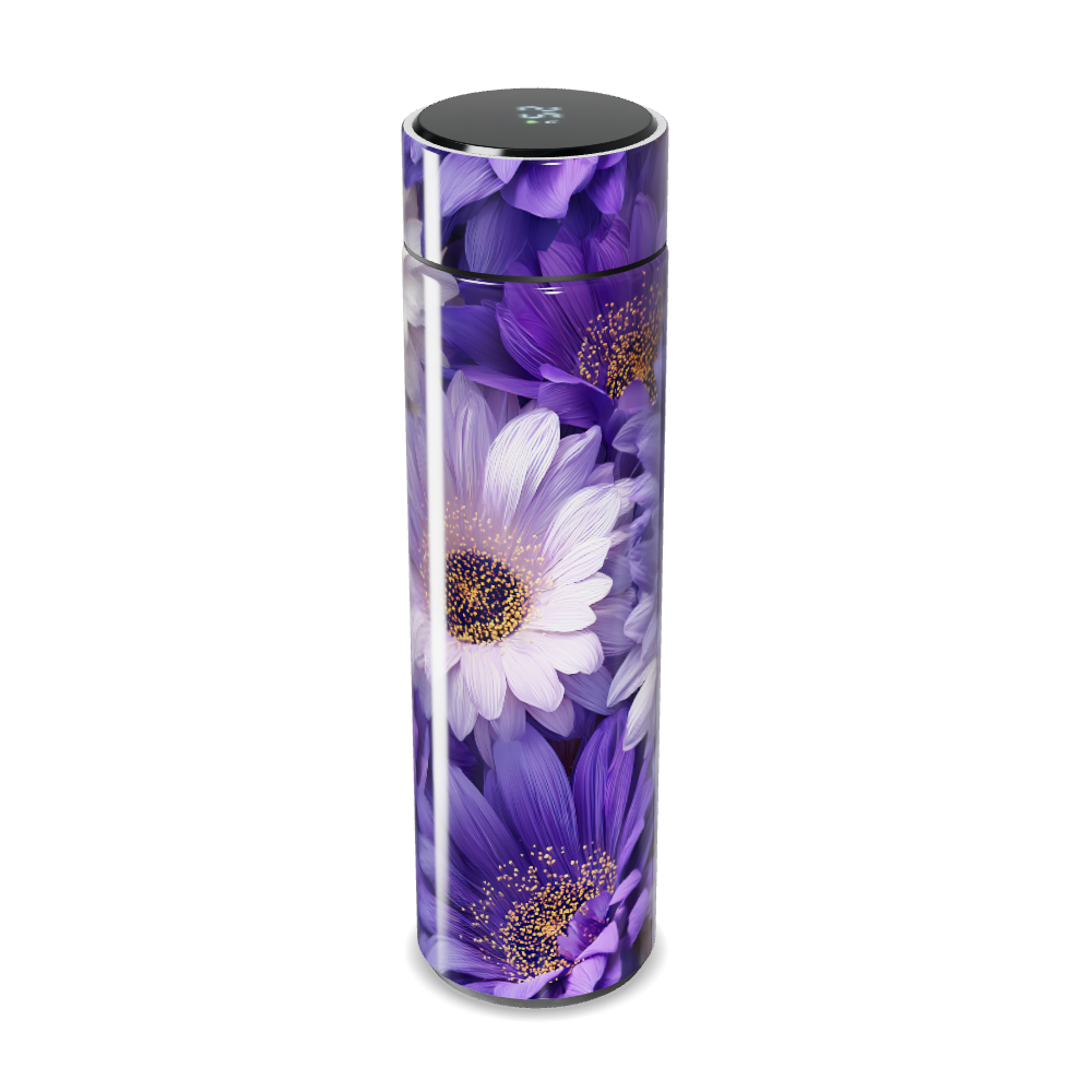 Garrafa Térmica Touch - Floral Roxa Digital