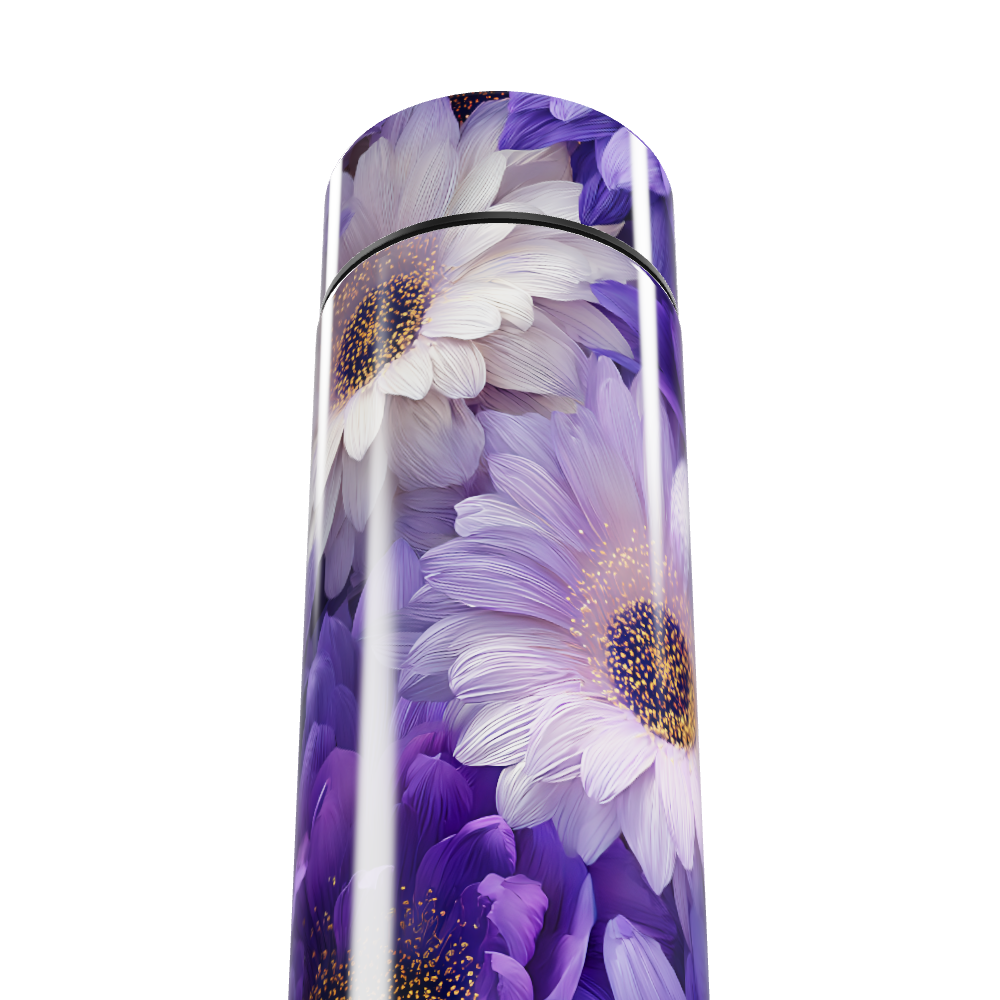 Garrafa Térmica Touch - Floral Roxa Digital