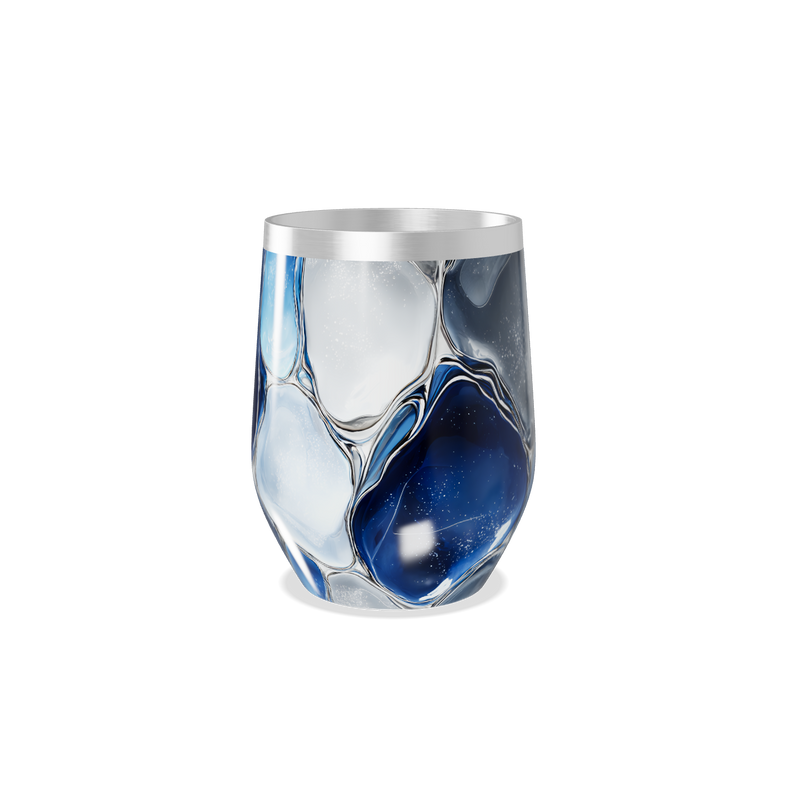 Copo Térmico Slim - Azul Marmorizado Aço Inox