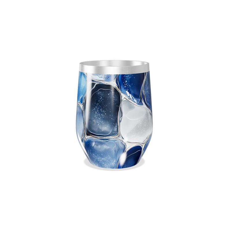 Copo Térmico Slim - Azul Marmorizado Aço Inox