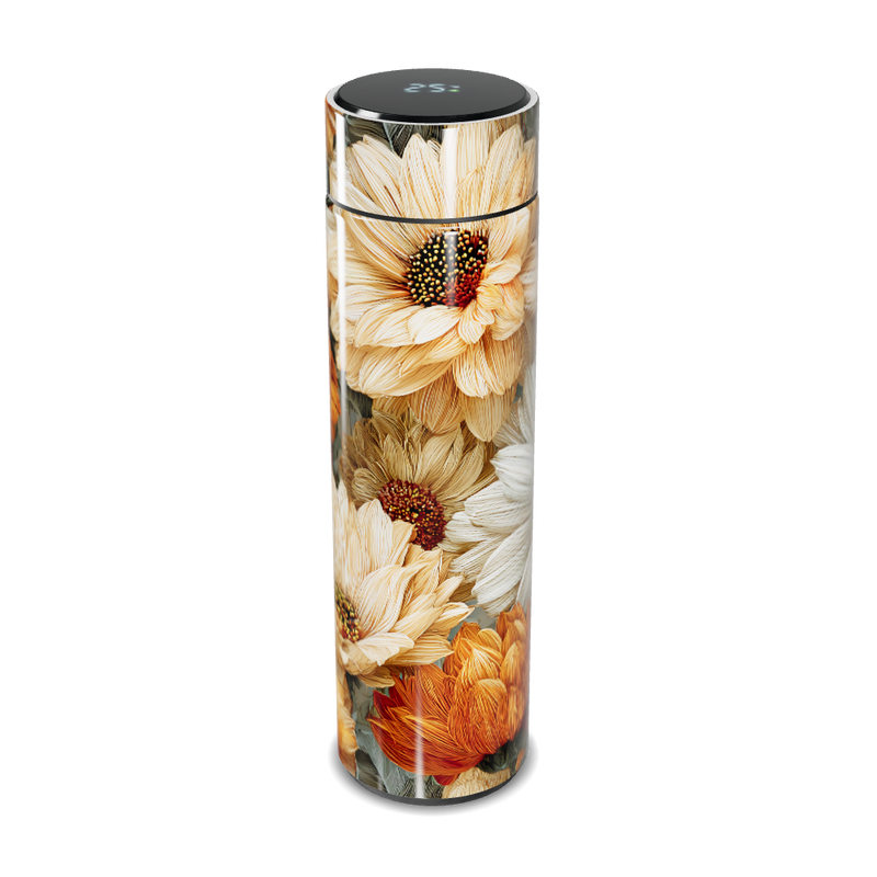 Garrafa Térmica Touch - Floral com Display Digital