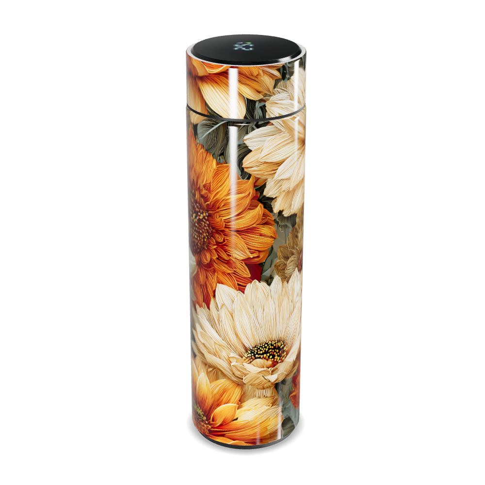 Garrafa Térmica Touch - Floral com Display Digital