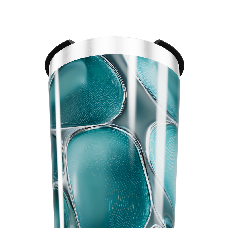 Copo Térmico - Azul com Estampa Moderna