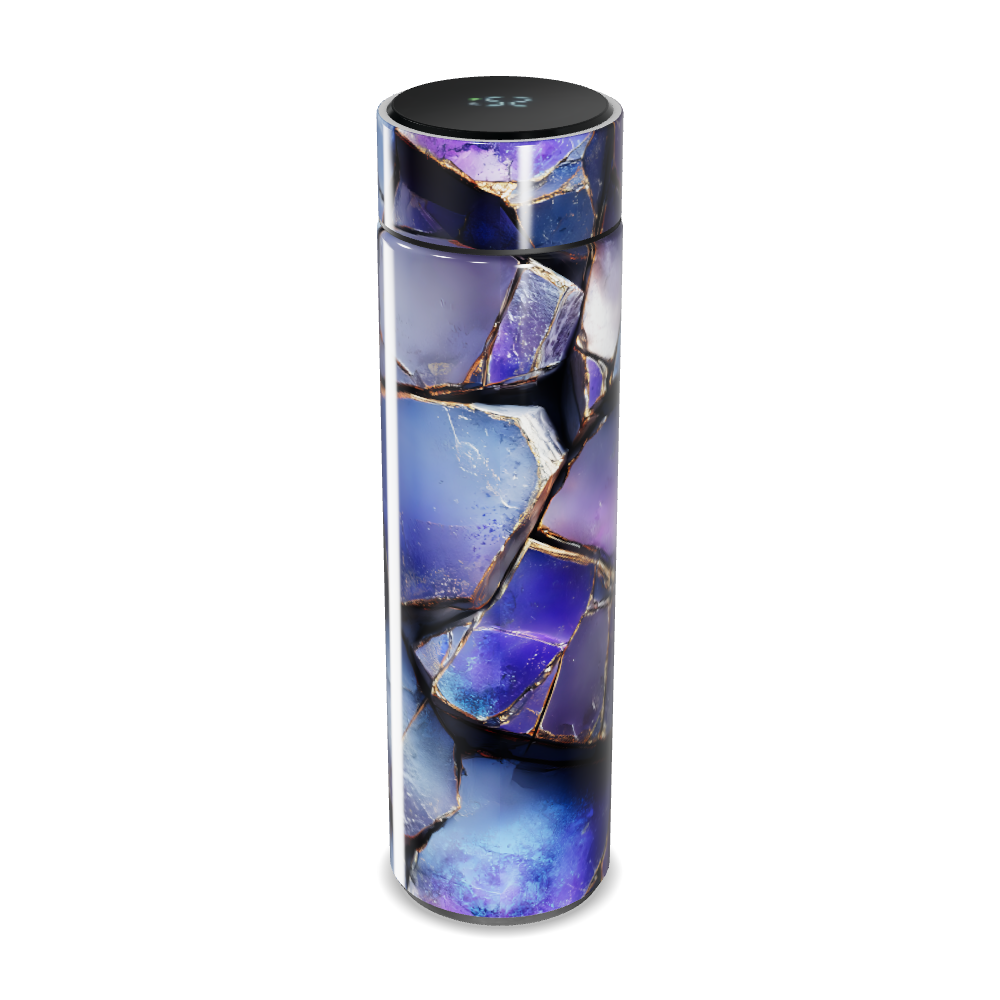 Garrafa Térmica Touch - Roxa com Detalhes Fractais