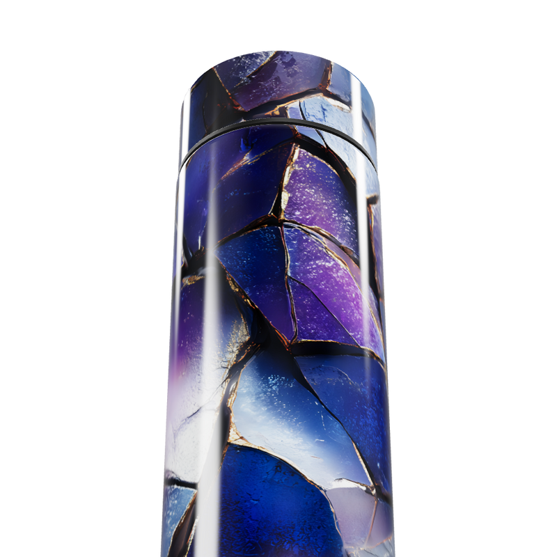 Garrafa Térmica Touch - Roxa com Detalhes Fractais