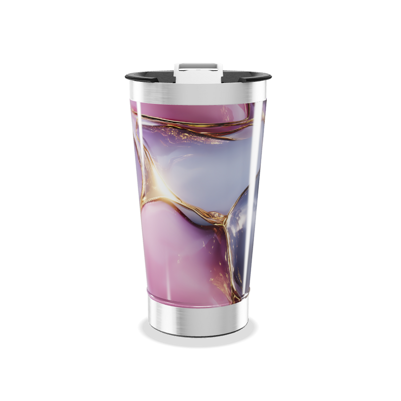 Copo Térmico - Design Abstrato Roxo