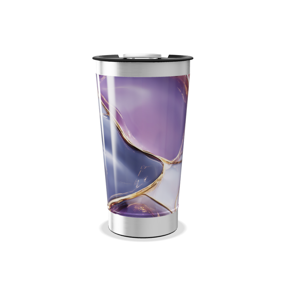 Copo Térmico - Design Abstrato Roxo