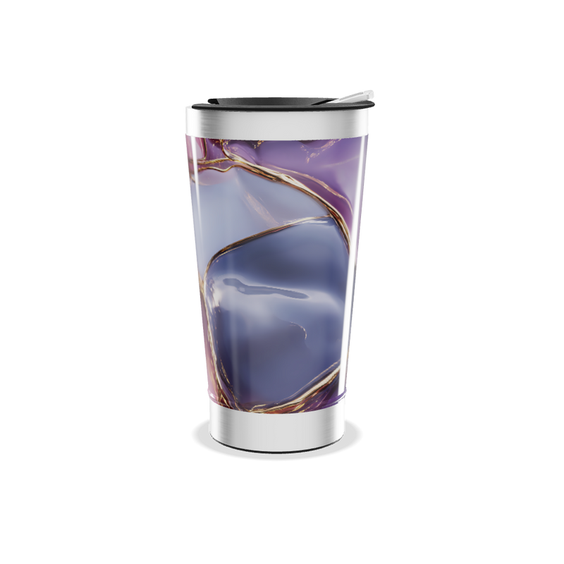 Copo Térmico - Design Abstrato Roxo