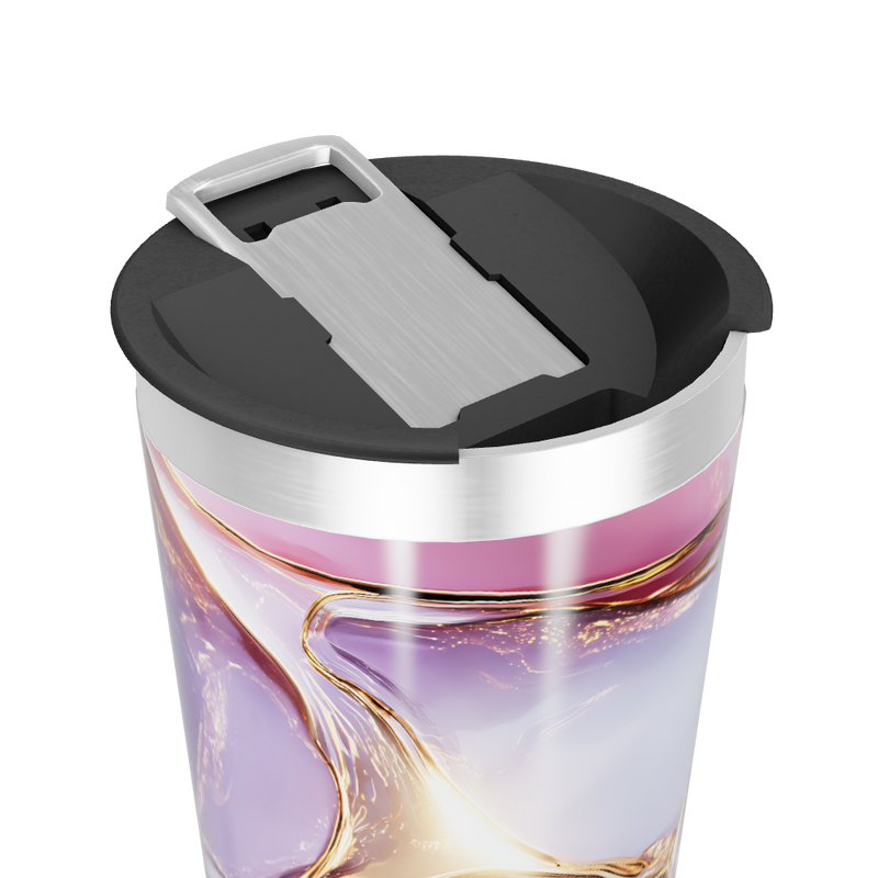 Copo Térmico - Design Abstrato Roxo