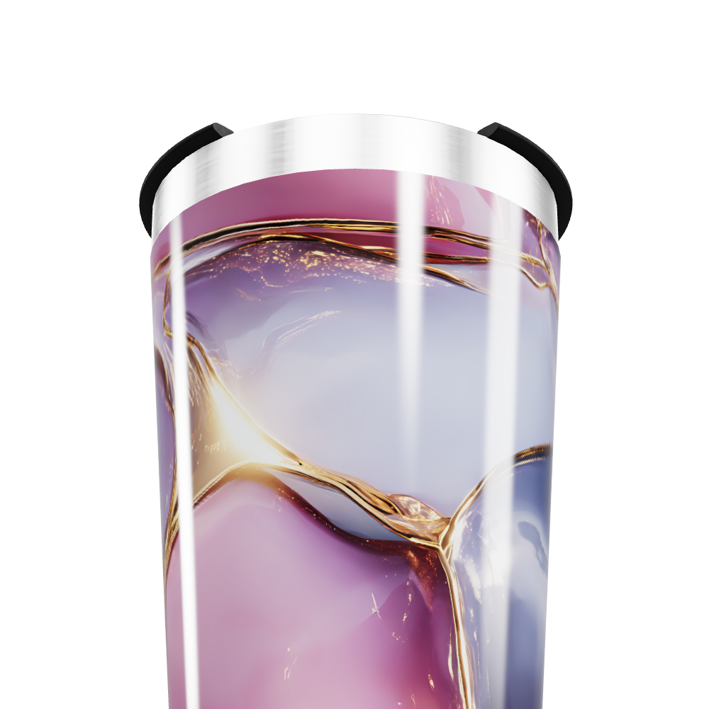 Copo Térmico - Design Abstrato Roxo