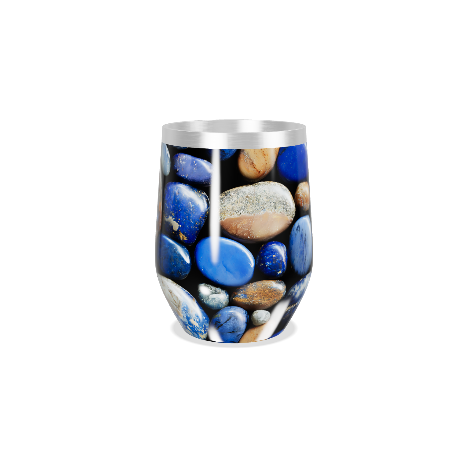 Copo Térmico Slim - Pedras Azuis Inox