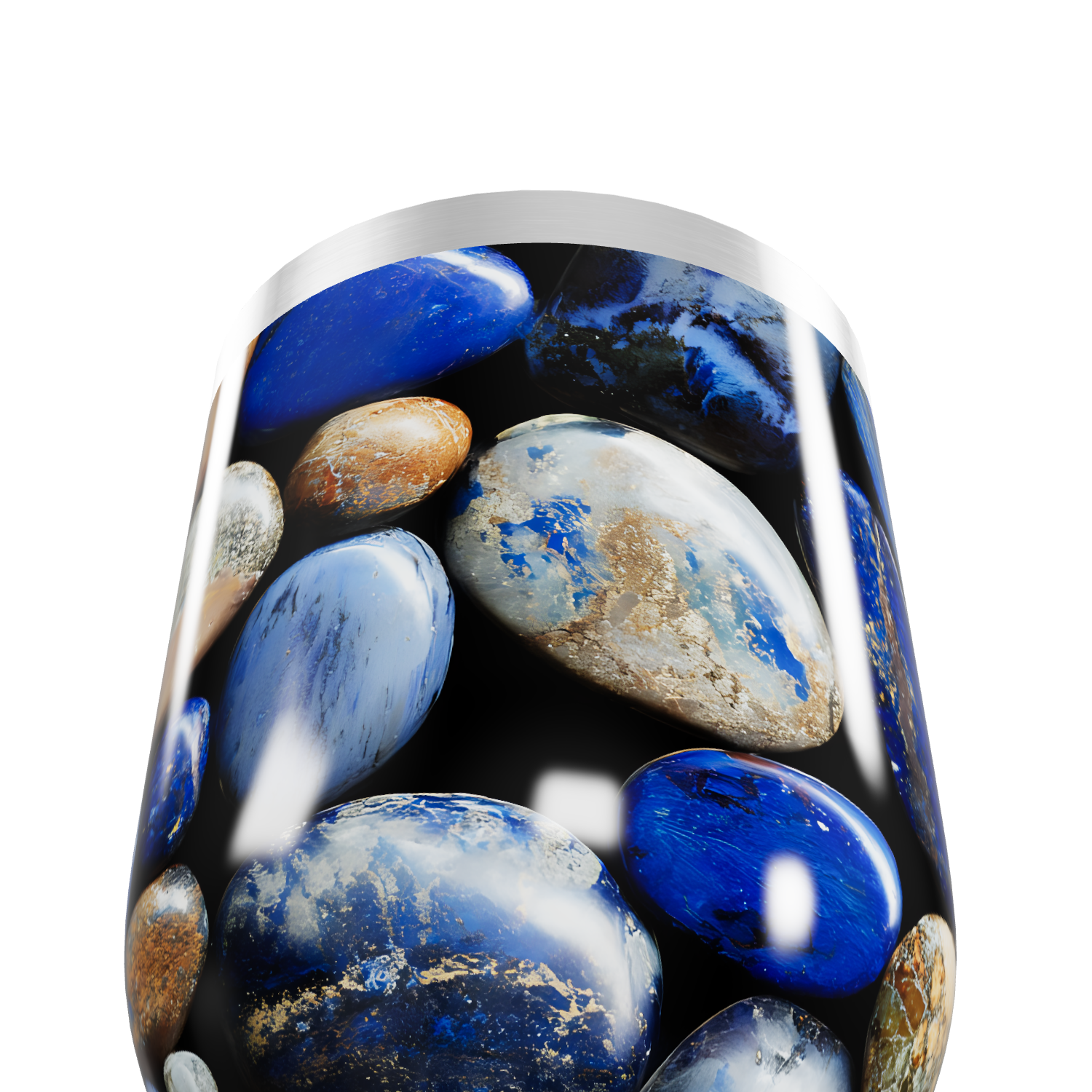 Copo Térmico Slim - Pedras Azuis Inox