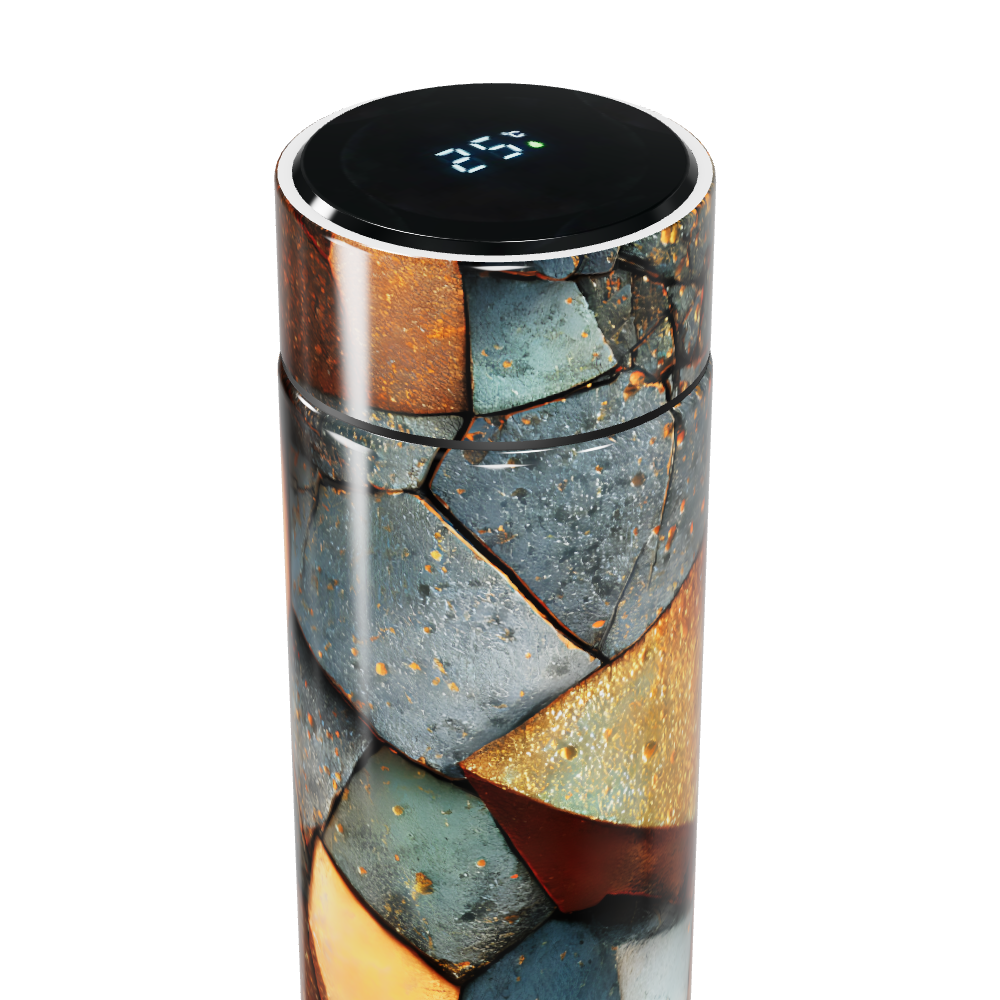 Garrafa Térmica Touch Estampa Geométrica Colorida