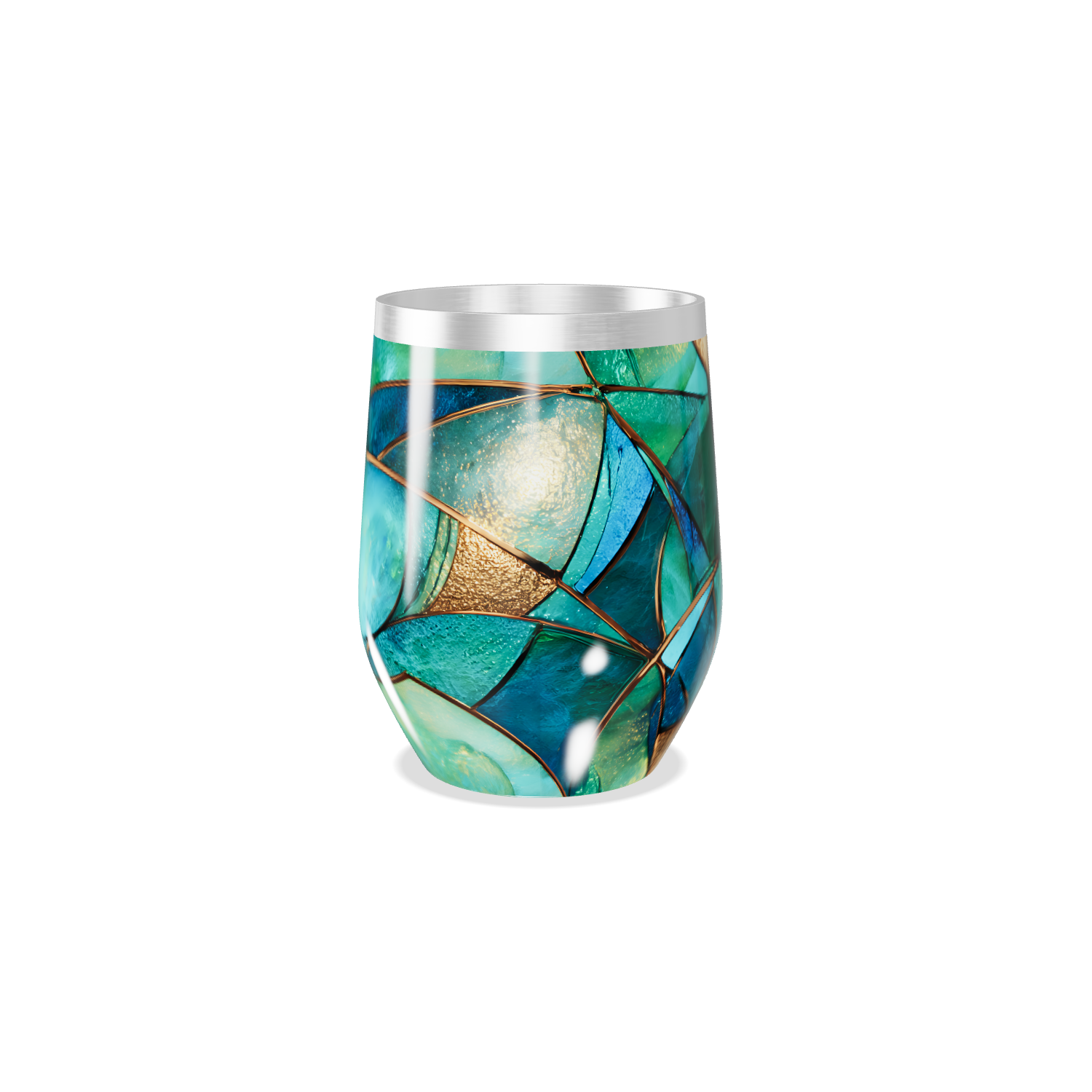 Copo Térmico Slim - Estampado Vidro Colorido